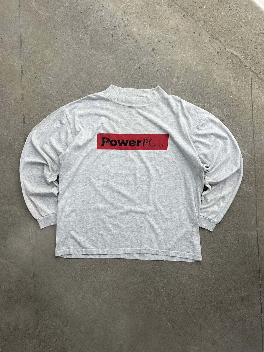 Vintage 90s Apple Power PC Mac Computers Promo Long Sleeve Shirt - Size XL